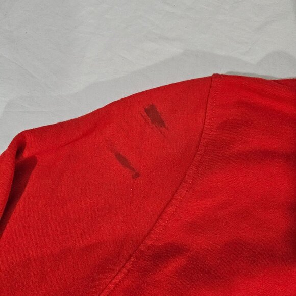 Puma Austria History Red Hoodie M Cotton/Polyester Full-Zip Sweatshirt Pockets - Picture 8 of 8